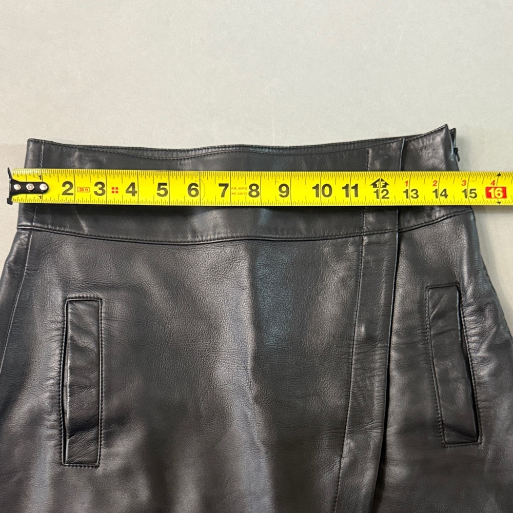 BA&SH -Black Leather Women Skirt - Picture 4 of 5